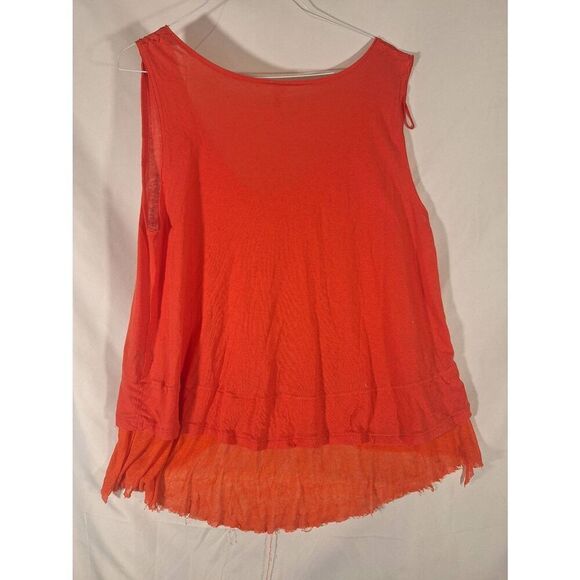 We The‎ Free Free People Distressed V-Neck Layered Raw Hem Tank Top Size S NWOT - Picture 3 of 4